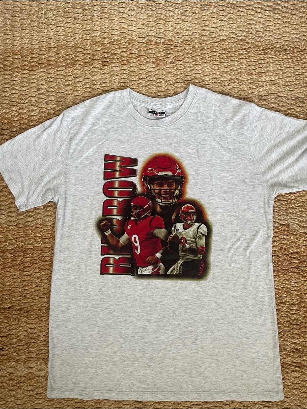 Where I’m From Joe Burrow #9 Cincinnati Bengals Football Tee L